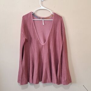 Free People Sundae Pullover Sweater Rose